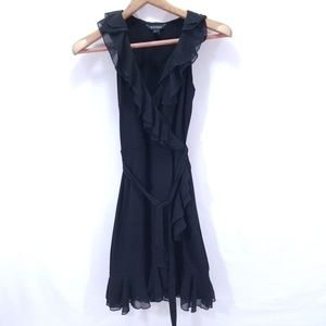 White House Black Market Black Dress Waist Ties 2